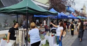 Emprendedoras en la Expo Mujer de San José de Mayo en la Peatonal
